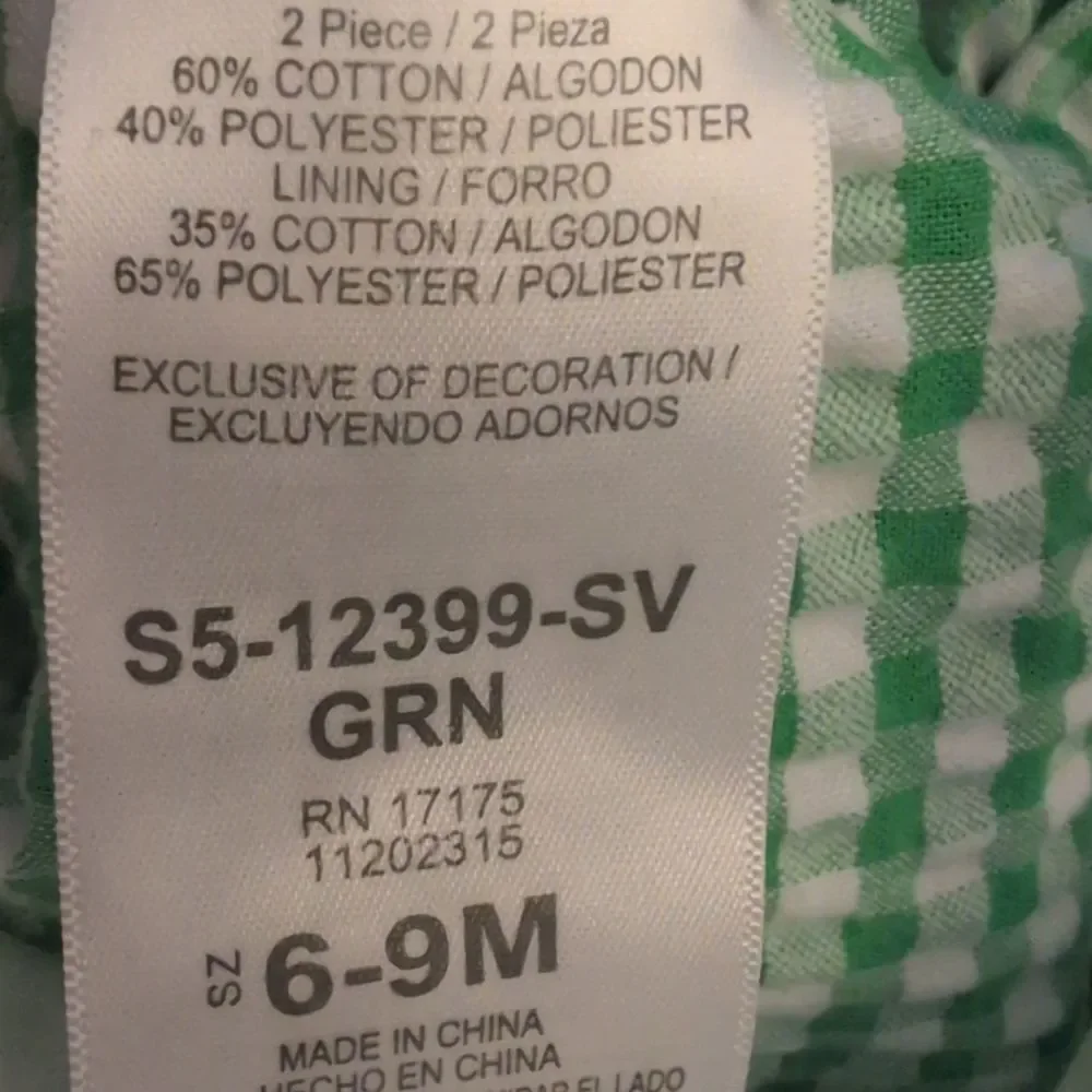 Bonnie Baby Green White Seersucker‎ Embroidered Watermelon Sundress